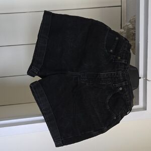 Express Black Washed Denim High-Rise Women's Shorts